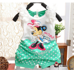 Minnie Mouse Newborn Baby Girls Summer Clothing Set