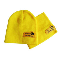 Solid Wool Baby Winter Caps + Scarf Suits